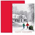 JAM Paper® Christmas Holiday Cards Set, Bringing Home the Tree, 18/pack (526869600)