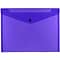 JAM Paper® Plastic Envelopes with Snap Closure, Letter Booklet, 9.75 x 13, Purple Poly, 12/pack (218