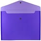 JAM Paper® Plastic Envelopes with Snap Closure, Letter Booklet, 9.75 x 13, Purple Poly, 12/pack (218S0PU)