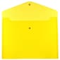 JAM Paper® Plastic Envelopes with Snap Closure, Letter Booklet, 9.75 x 13, Yellow, 12/Pack (218S0YE)