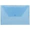 JAM Paper® Plastic Envelopes with Snap Closure, Legal Booklet, 9.75 x 14.5, Blue Poly, 12/pack (219S