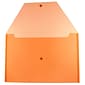 JAM Paper® Plastic Envelopes with Snap Closure, Legal Booklet, 9.75 x 14.5, Orange Poly, 12/pack (219S0OR)