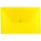 JAM Paper® Plastic Envelopes with Snap Closure, Legal Booklet, 9.75 x 14.5, Yellow Poly, 12/pack (21