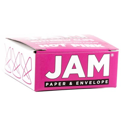 JAM Paper® Colorful Butterfly Paper Clips, Pink Paperclips, 15/Pack (332BYFU)