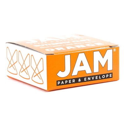 JAM Paper® Colorful Butterfly Paper Clips, Orange Paperclips, 15/Pack (332BYOR)