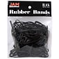 JAM Paper® Rubber Bands, #33 Size, Black Rubberbands, 100/pack (333RBBL)