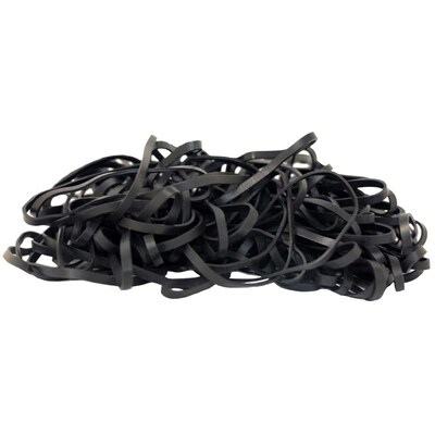 JAM Paper® Rubber Bands, #33 Size, Black Rubberbands, 100/pack (333RBBL)