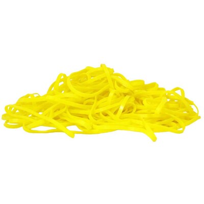 JAM Paper Multi-Purpose #33 Rubber Bands, 3.5" x 0.125", Latex Free, Yellow, 100/Pack (333RBYE)