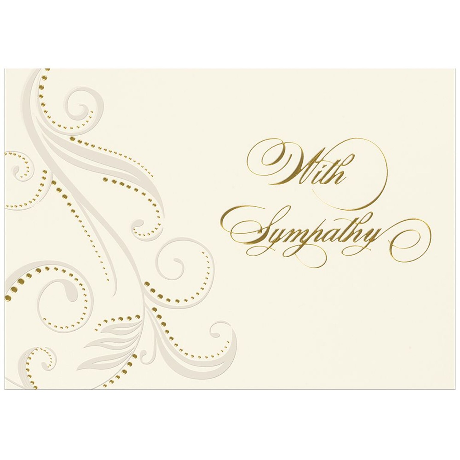 JAM Paper® Blank Sympathy Card Set, Damask With Sympathy, 25/pack (526BG775WB)