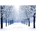 JAM Paper® Christmas Cards Set, Blue Tree Scene, 25/Pack (526C1158B)