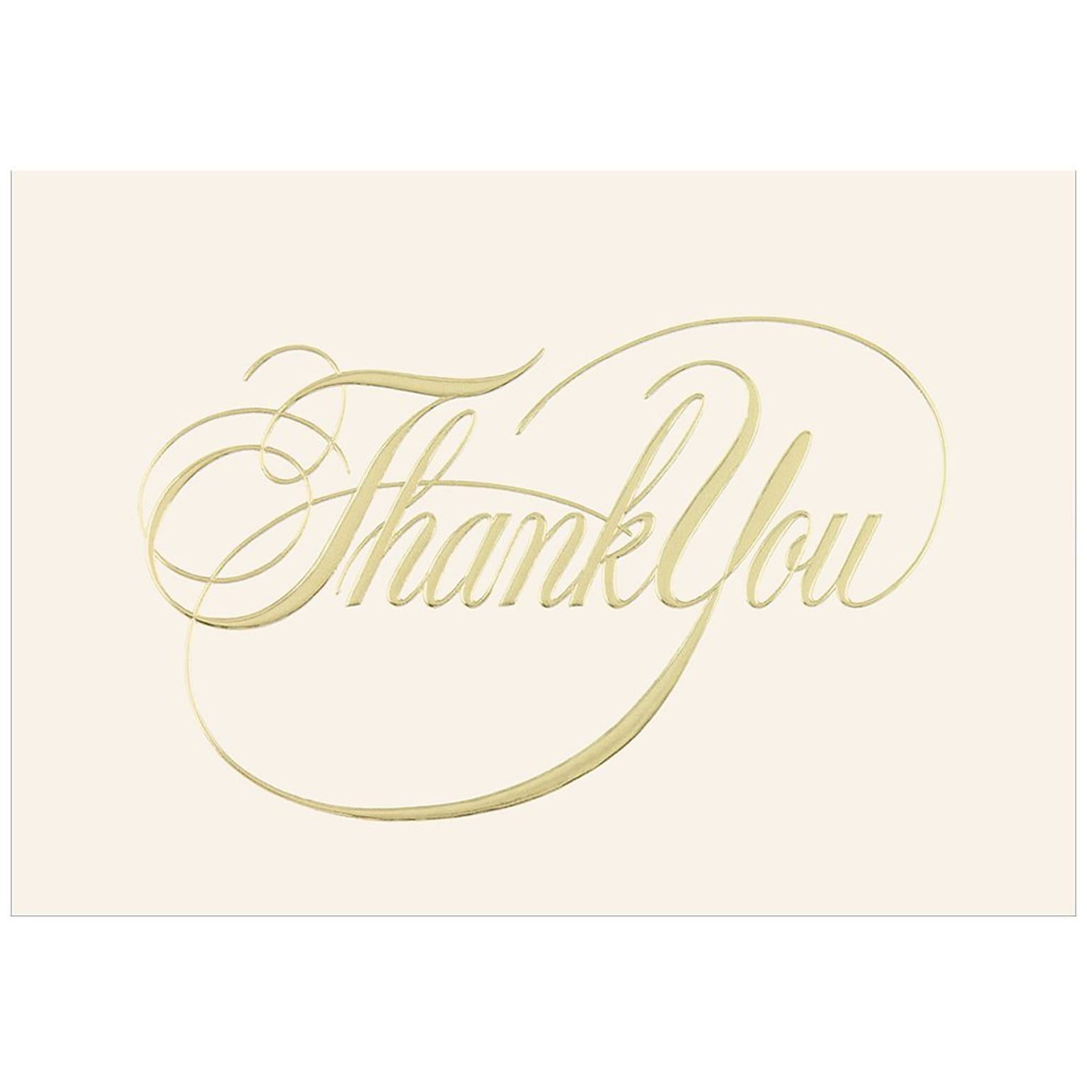 JAM Paper® Blank Thank You Cards Set, Elegant Thank You, 25/pack (526CA3442WB)