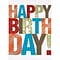 JAM Paper® Blank Birthday Cards Set, Happy Birthday Contemporary, 25/pack (526M0426WB)