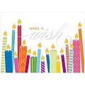 JAM Paper® Blank Birthday Cards Set, Make a Wish, 25/Pack (526M0620WB)