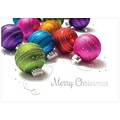 JAM Paper® Blank Christmas Holiday Cards Set, Colored Ornaments, 25/pack (526M1015WB)