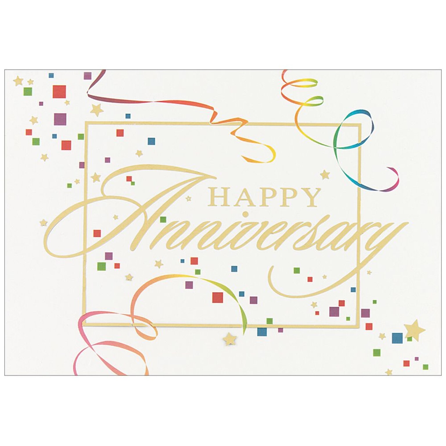 JAM Paper® Blank Anniversary Cards Set, Anniversary Squares, 25/pack (526XA4241WB)