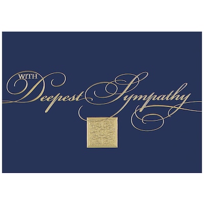 JAM Paper® Blank Sympathy Card Set, With Deepest Sympathy, 25/pack (526XA5493WB)