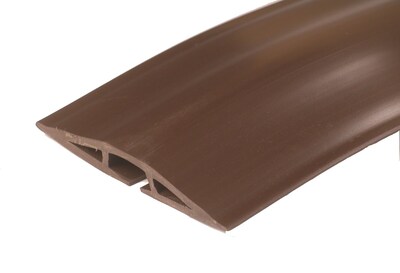Wiremold® Corduct Rubber 1-Channel Overfloor Cord Protector, 15, Brown