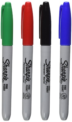 Sharpie Permanent Markers, Fine Tip, Black, 36/Pack (1884739)