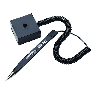 MMF Industries™ Wedgy Secure™ Coil Pen, Fine, Black, Square base