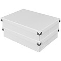 Samsill® Pop n’ Store Document Storage Box, 12.75”L x 9.5”W x 3.1”H, White, 2/PK (PNS03LSWE2)