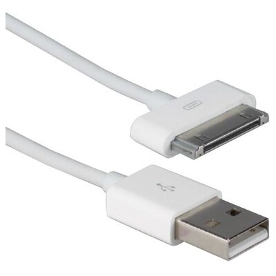 iEssentials 3.3' White iPad/iPhone/iPod Charging/Data Cable (IPL-FDC-WT)