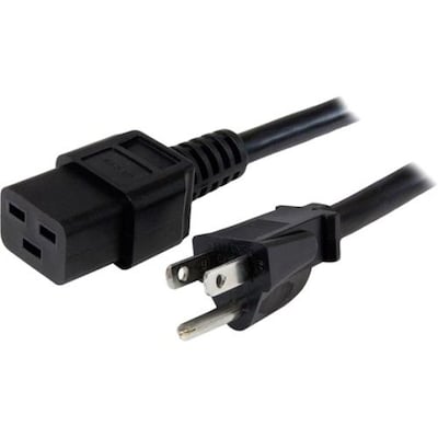 StarTech 6 ft Heavy Duty 14 AWG Computer Power Cord, NEMA 5-15P to C19 (PXT515C19146)