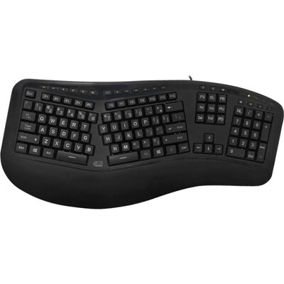 Adesso Akb-150eb Tru-form 150 3-color Illuminated Ergonomic Keyboard