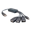 C2G ® 11 Type-A USB/Type-B Mini USB Male/Female Hub Cable; Gray (27402)
