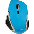 Verbatim ® 99016 USB Wireless Notebook 6-Buttons Deluxe Blue LED Mouse; Blue