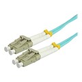 Comprehensive® 10 m LC Male/Male Duplex 50/125 OM3 Multimode Fiber Patch Cable; Aqua