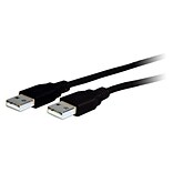 Comprehensive® 25 USB 2.0 Type A Male/Male Data Transfer Cable; Black (USB2-AA-25ST)