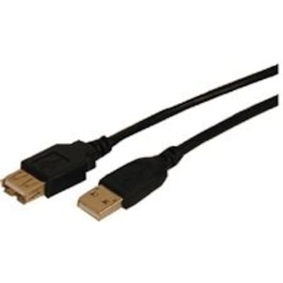 Comprehensive® 15 USB 2.0 Type A Male/Female Data Transfer Cable; Black (USB2-AA-MF-15ST)