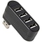 Sabrent Mini 4 Port USB 2.0 Rotating Hub; Black