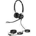 Jabra  BIZ 2400 II Over-the-Head Stereo Headset with Noise-Cancelling Microphone; Black