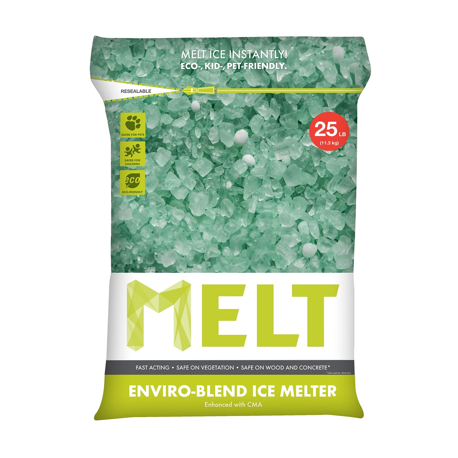 Snow Joe Premium Pet Friendly Ice Melt Crystals, 25 lb. Bag (MELT25EB)