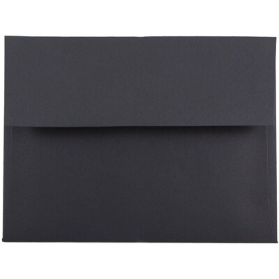 JAM Paper A6 Invitation Envelopes, 4.75 x 6.5, Black, 25/Pack (22115363)