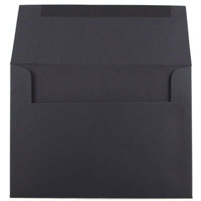 JAM Paper A6 Invitation Envelopes, 4.75 x 6.5, Black, 25/Pack (22115363)