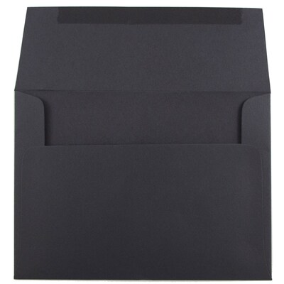 JAM Paper A6 Invitation Envelopes, 4.75" x 6.5", Black, 25/Pack (22115363)