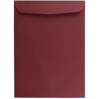 JAM Paper 9 x 12 Open End Catalog Envelopes, Dark Red, 100/Pack (31287532)