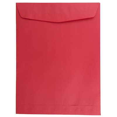 JAM Paper Open End Catalog Envelope, 9 x 12, Red, 50/Pack (80329I)