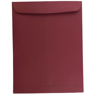 JAM Paper 10" x 13" Open End Catalog Envelopes, Dark Red, 10/Pack (31287541B)