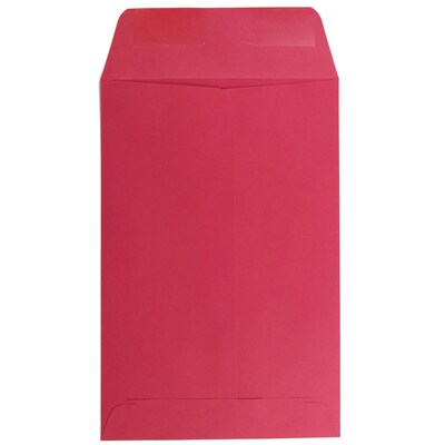 JAM Paper 6 x 9 Open End Catalog Colored Envelopes, Red Recycled, 100/Pack (V0128139)