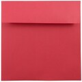 JAM Paper Booklet Envelope, 7 1/2 x 7 1/2, Red, 50/Pack (2792291I)