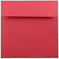 JAM Paper Booklet Envelope, 7 1/2" x 7 1/2", Red, 100/Carton (02792291B)