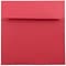 JAM Paper Booklet Envelope, 7 1/2 x 7 1/2, Red, 100/Carton (02792291B)