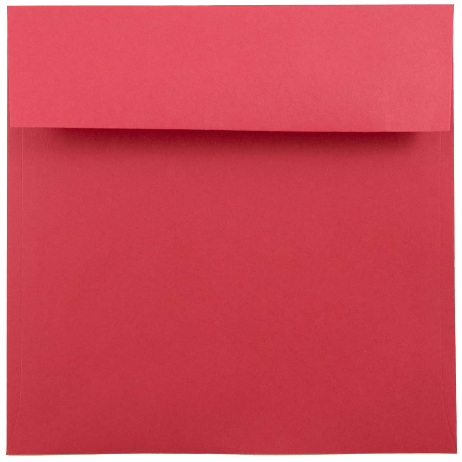 JAM Paper Booklet Envelope, 7 1/2 x 7 1/2, Red, 100/Carton (02792291B)