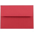 JAM Paper 4Bar A1 Colored Invitation Envelopes, 3.625 x 5.125, Red Recycled, 50/Pack (900927182I)