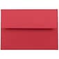 JAM Paper 4Bar A1 Colored Invitation Envelopes, 3.625 x 5.125, Red Recycled, 50/Pack (900927182I)