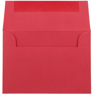 JAM Paper® 4bar A1 Envelopes, 3 5/8 x 5 1/8, Brite Hue Red Recycled, 250/box (900927182H)
