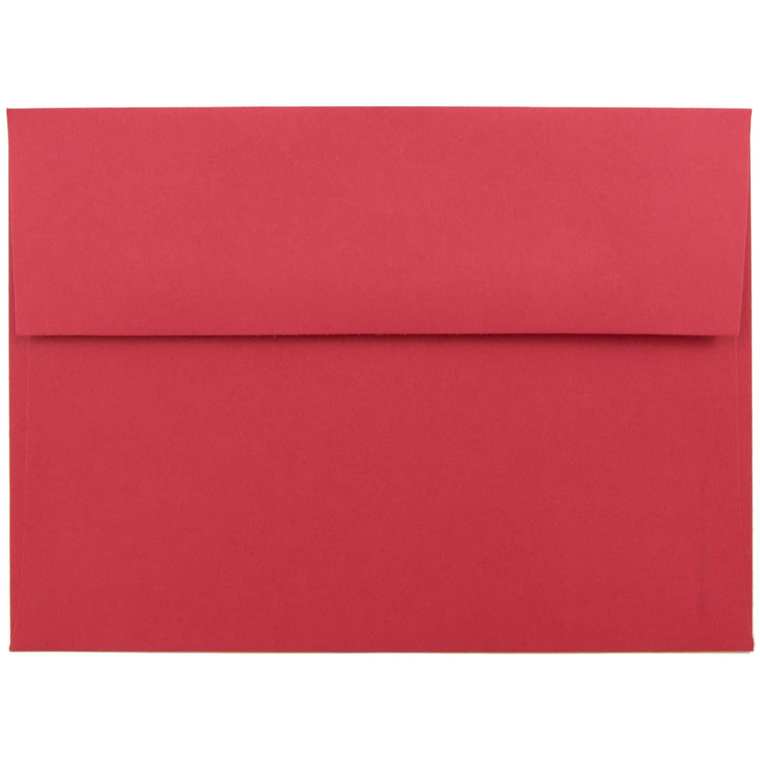 JAM Paper A7 Invitation Envelope, 5 1/4 x 7 1/4, Red, 50/Pack (15945I)
